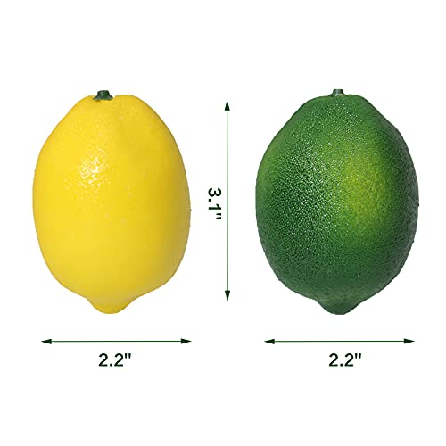 Fake Fruit Artificial Lemons 24 Pcs (36 Count)