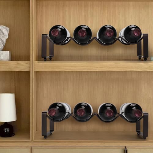 Stackable Wine Rack Countertop (Brown / 3 Tier)