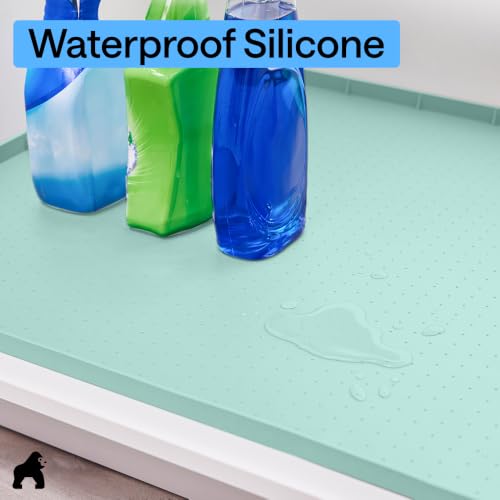 Waterproof Silicone Under Sink Mat (Mint / 31"w X 22"l)