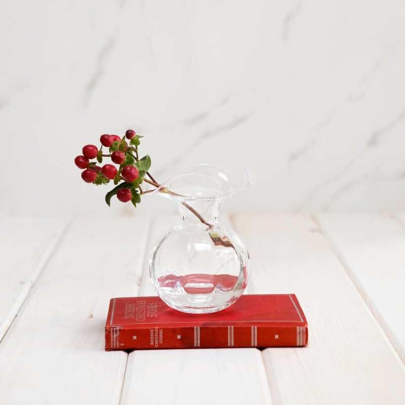 Italian Hibiscus Mouthblown Glassware Vase Collection (Bud / Clear)