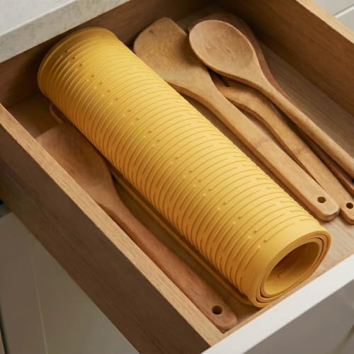 Silicone Dish Drying Mat for Multiple Usage (Yellow / 36"L x 18"W)