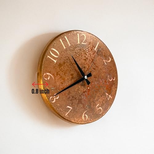 Handmade Pure Copper Wall Clock for Home Decoration (Rusty Numbers / 11)