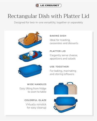 Stoneware Rectangular Dish with Platter Lid (Oyster)