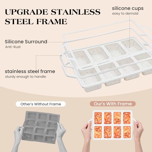 2 Pcs Mini Loaf Pans with Metal Reinforced Frame (2 Count)