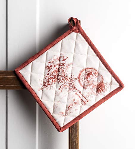 Pot Holders 100% Cotton Potholders (119 - Holy Jouy - Red / 8" x 8" (Pot Holder Pack of 1))
