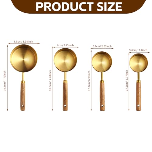 4 Piece Gold Measuring Cups Set (4 Count)