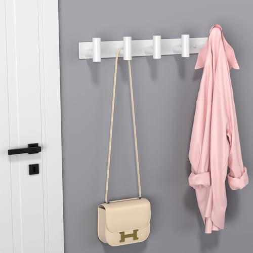 2 Pack White Wall (White / 5 "T" Hooks, 2PACK)