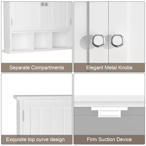 Bathroom Cabinet Wall Mounted 2 (White / 1 pack)