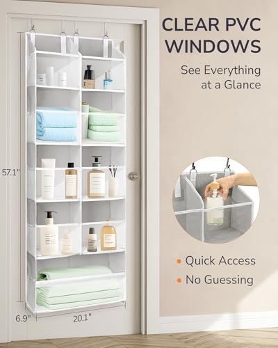 Over the Door Organizer (Light Grey / 1 Pack-Extra Large)