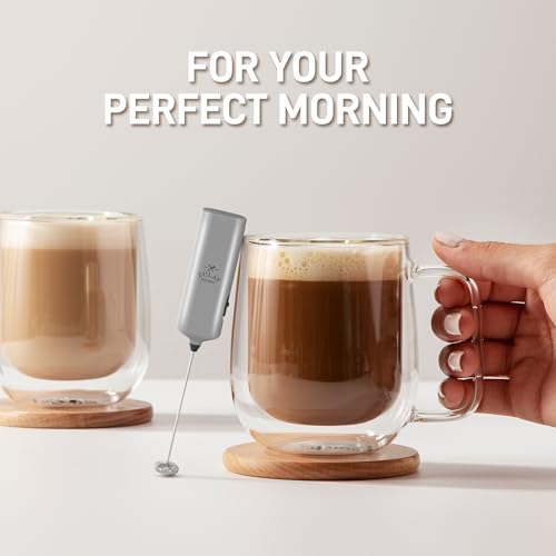 Mini & Mighty Milk Frother Wand (Blackened Silver / Mini Frother)