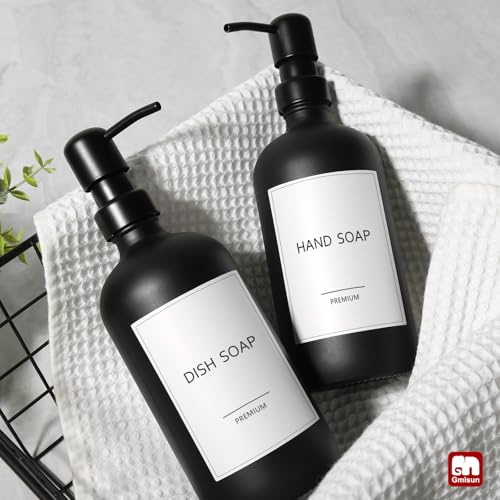 Black Soap Dispenser (Black Bottle + Black Pump / 2 Pack)