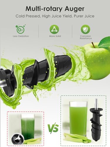Cold Press Juicer for Celery Carrot Orange