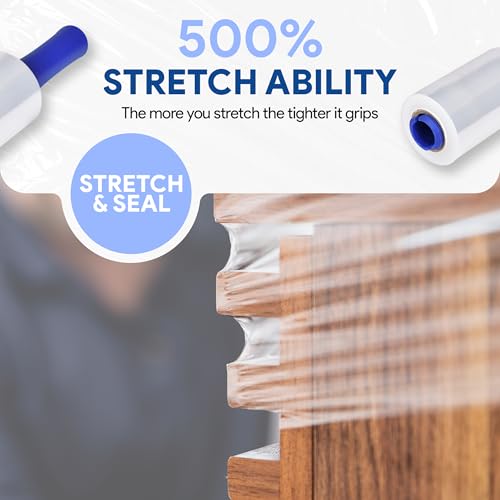 5'' Stretch Wrap with Rotating Handle for Moving