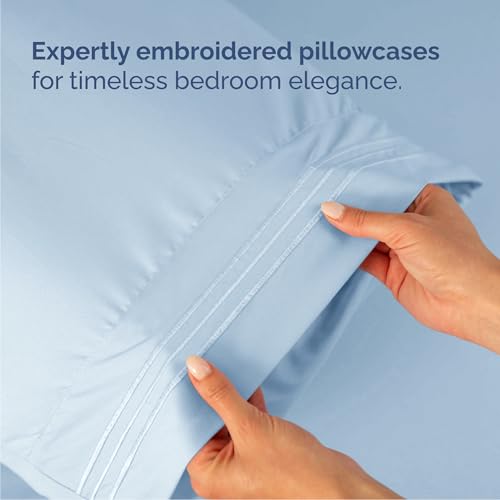 Queen Size 4 Piece Sheet Set (24 - Sky Blue / Queen)