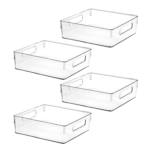 Clear Plastic Storage Bins (10.8 X 7.9 X 3.4)