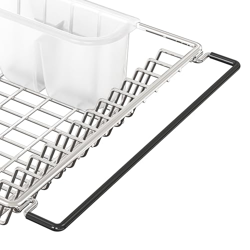 Large Stainless Over Sink Counter Top Dish Drainer Rack (Large / Chrome)