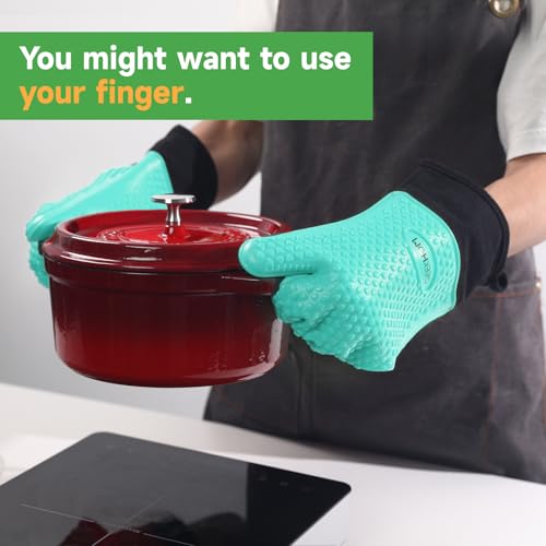BBQ Gloves Heat Resistant Oven Mitts (2 Count)