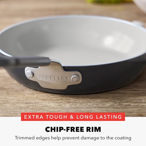 x Bobby Flay 8" Diamond Ceramic Nonstick Frying Pan (8" Frying Pan Skillet / Graphite)