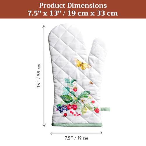 Maison d'Hermine Oven Gloves 100% Cotton Oven Mitt (035 - Printemps / 7.5" x 13" (Oven Mitt))