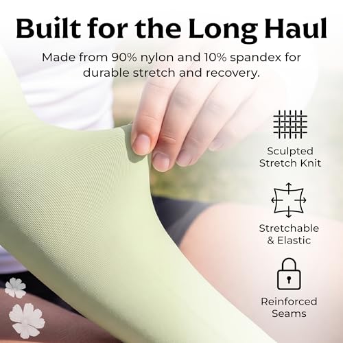 Women’s Cooling Arm Sleeves (1 Pair: Pastel Green / One Size)