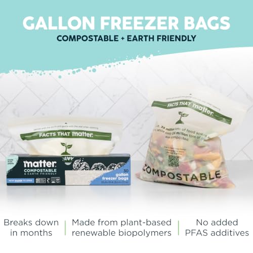 Compostable Gallon Freezer Bags (30 Count)
