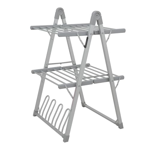 Heated Clothes Drying Rack Foldable Timer Shoes Socks