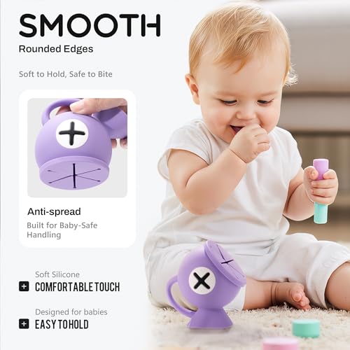 Li&Zhao Toddler Snack Cups (Purple)