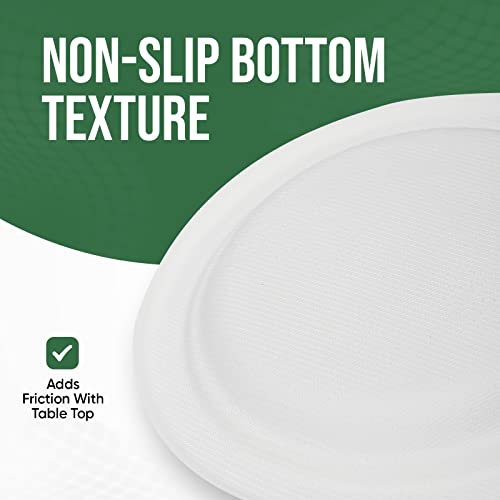 6 inch Paper Plate 100 Pack Small Disposable (White / 6 IN)