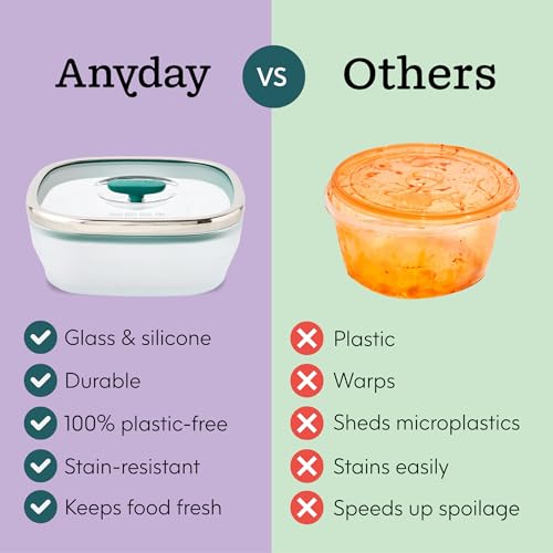 5.5 Cup Glass Food Storage with Lid (Blueberry)