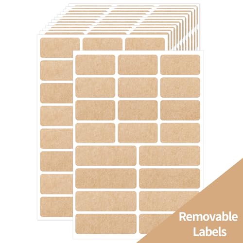 Kraft Label Stickers Removable Writable Gift Labels
