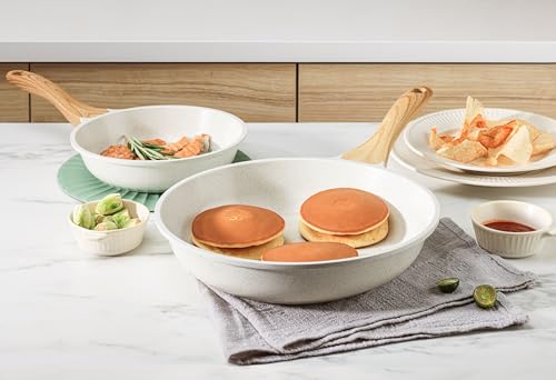 Nonstick Ceramic Frying Pan Skillet (10 Inch / White)