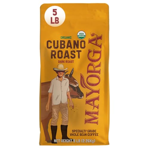 Dark Roast Coffee 5lb bag Cubano Roast 100% Arabica Café Whole Coffee Beans (80 Ounce (Pack of 1))
