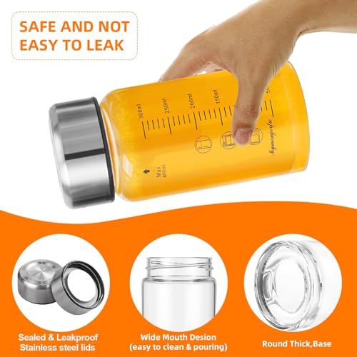 Glass Juice Bottles 4 Pack 12 oz (4-Pack / 12 oz/400 ml)