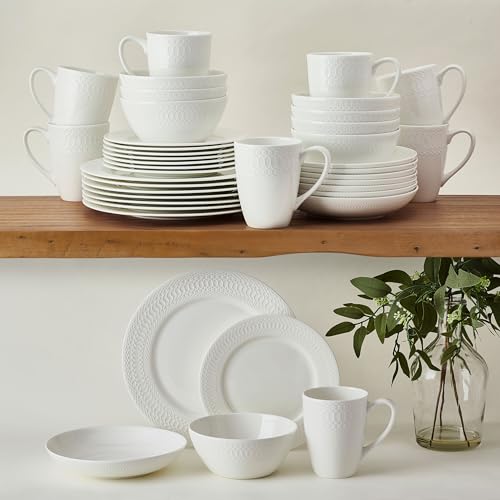 Levi 40 Piece Bone China Dinnerware Set