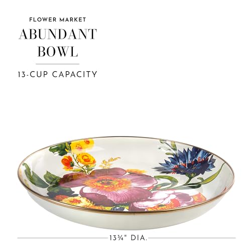 Enamel Abundant Bowl (White Flower Market)