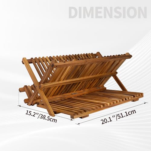 Large Teak Dish Drying Rack