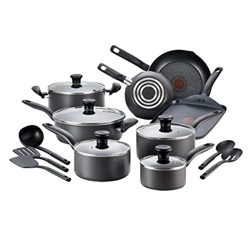 Initiatives Nonstick Cookware Set 18 Piece (Black / 18-Piece)
