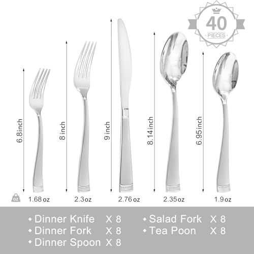 40 Piece Flatware Set (40 Count)