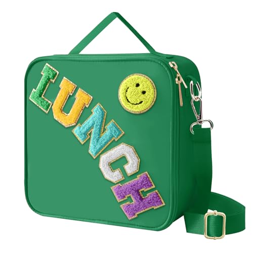 Insulated Lunch Bag With Adjustable Shoulder Strap (Dark Green)