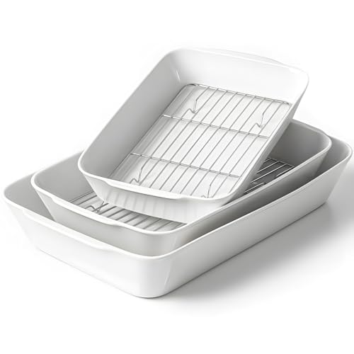 HOMBENE Casserole Dishes for Oven (3 Count)
