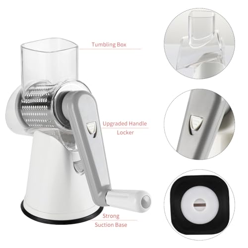 Cambom Rotary Cheese Grater Hand Crank Cheese Shredder