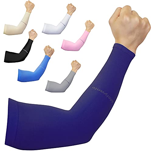Arm Sleeves for Men & Women (Dark Blue-wrist)