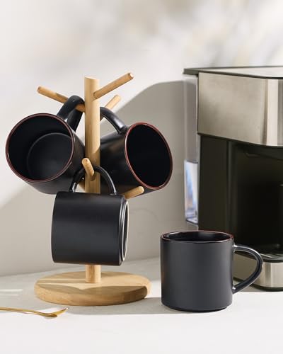 Coffee Mugs Set of 8 (Matte Black / 8pcs)