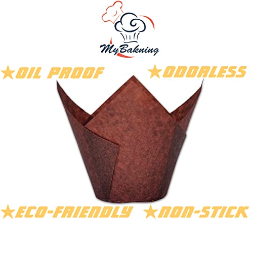 Jumbo Extra Large size Brown Tulip Baking Cups 2 (Jumbo Brown)