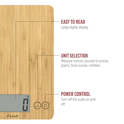 Arti Digital Food Scale (Bamboo / 9" x 6.5" x .75")