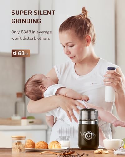 Electric Super Silent Blade Coffee Grinder (Coffee / 1 Bowl)