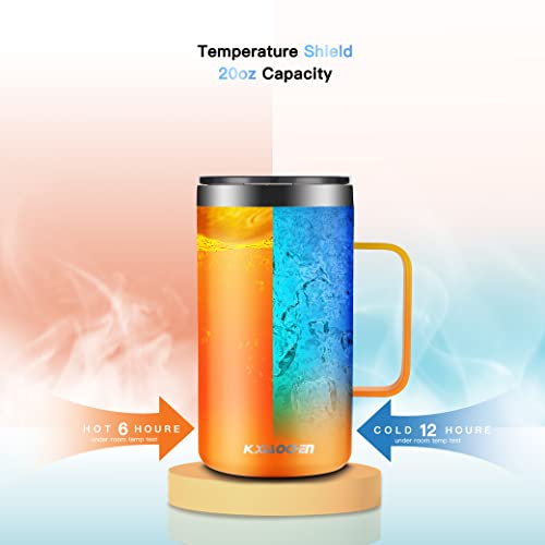 20 oz Insulated Coffee Mug (A1.Mango Yellow / 20 ounces (1 pack))