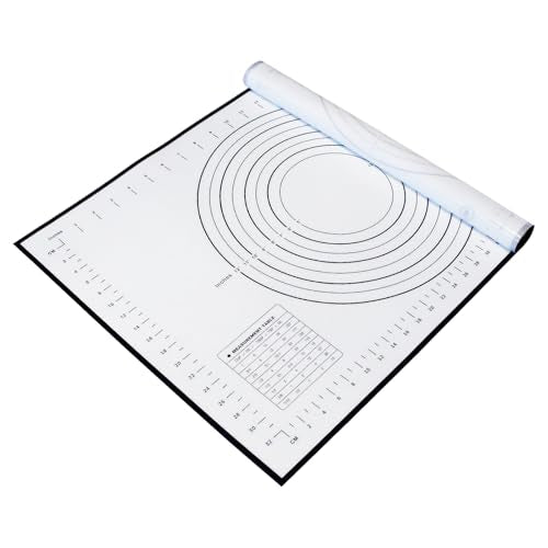 Dough Mat Silicone Baking Mats for Rolling Pastry (Black / 24"L x 16"W)