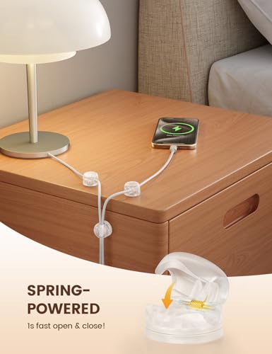 6Pack Clear Rotatable Cord Organizer (6Pack / Transparent Clear)