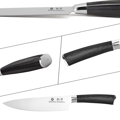 8 Inch Japanese SUS440A Stainless Steel Gyutou Chef Knife (Deep Black)